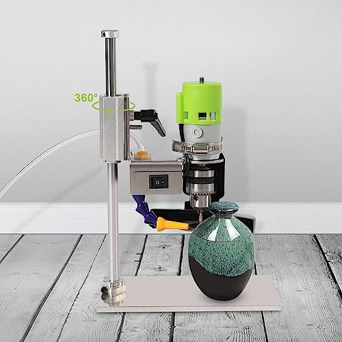 TouTToNG Glasflaschenschneider Elektrischer Glasschneider, 150W Edelstahl Flaschenschneider Schneidwerkzeug 2000-6000r/min für Weinflaschen, Kunsthandwerk, DIY Blumentopf