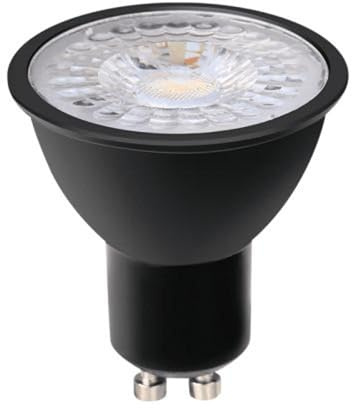 CALEX Faretto LED GU10, Nero, 2700K Luce calda, con sensore giorno/notte, per Interni & Esterni