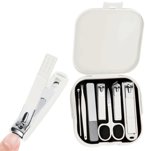 Kit de Uñas de Viaje Estuche de corte y cuidado de uñas | Tijeras y Cucharillas para Oídos, Kits para Uñas Estuche De Viaje Para Doméstico Y Viajes, Para Mujeres Y Hombres