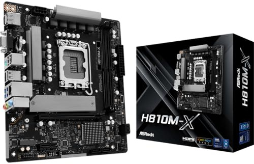 Asrock H810M-X - Motherboard - Micro Atx - Lga1851 Sockel - H810 Chipsatz - UsB-C 3.2 Gen 1, Usb 3.2 Gen 1 - 2.5 Gigabit Lan - OnboarD-Grafik (cpu er