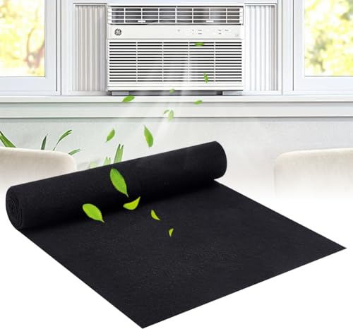 OLYCRAFT 2-pack aktivt kolfilterark 120 x 39 cm skuren till passform luftfilter, vikbara luftreningsfilter aktiverade kolark för hem, bil, kök, kommersiella HVAC industriella system