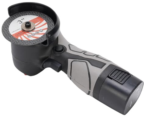 Luqeeg Kit de Amoladora Angular Inalámbrica, Máquina de Corte Portátil con Batería de 28 000 Rpm y Diseño Ergonómico Pequeña Amoladora Angular Eléctrica Versátil para Cortar (Enchufe de la UE)