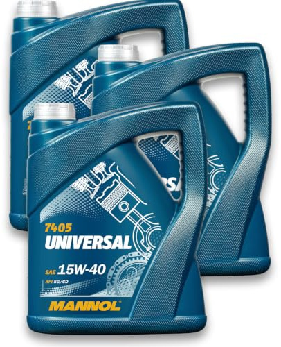 3x 5L Universal 15W-40 passend für ACEA A3/B4 VW 505 00 502 00 501 01 500 00 MB 229.3 229.1