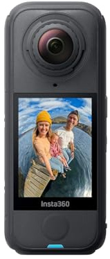 Insta360 X4 Air - Lightweight 165g 8K 360 Camera, Invisible Selfie Stick Effect, Replaceable Lenses, Shoot First & Frame Later, Built-in Wind Guard, FlowState Stabilization, AI-Powered App
