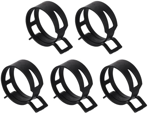 QUARKZMAN 5 Piezas Abrazaderas Muelle Tipo Banda 31mm Para Manguera Combustible Clip Muelle Para Manguera Silicona Abrazadera Para Tubo Vacío Abrazadera Negro