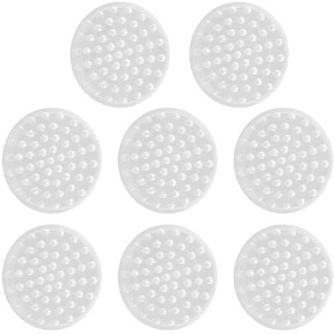 Toddmomy 10pcs Transparent Non-slip Furniture Pads with Spikes Round Table and Chair Leg Floor Protectors Plastic Anti-skid Mats for Hardwood Tile Laminate Surfaces
