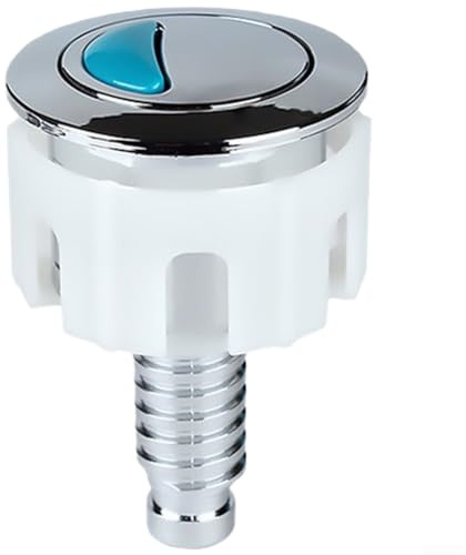 Tapa de tanque de inodoro de doble descarga ABS Interruptor de presión de cisterna Mecanismo de descarga de WC Pieza de repuesto de ahorro de agua Oro Negro (A)