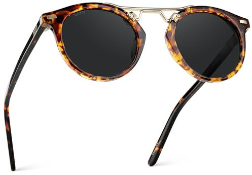 WearMe Pro Skyler Women's Polarized Sunglasses, Double-Bridge Round, UV400