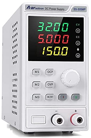 YGLONG Bench Power Supply Laboratory DC Power Supply Unit Adjustable 4 Digit Mini Lab Bench Power Supply Source Memory Function Voltage Regulator Variable Regulated Power Supply