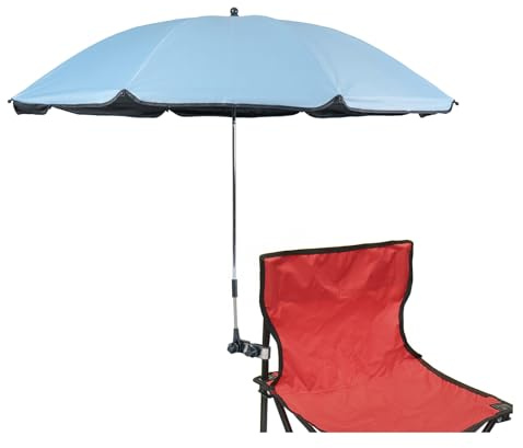 STARRY CITY Sombrilla solar para silla con abrazadera ajustable, con fijación de clip para Paraguas para sillas de patio,sillas de playa,cochecitos,sillas de ruedas y carritos de golf