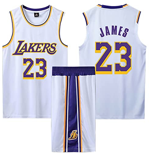 2-Teiliges Basketball Jersey für Kinder/Erwachsene - Ärmelloses Trikot #23 Sportswear T-Shirt Weste