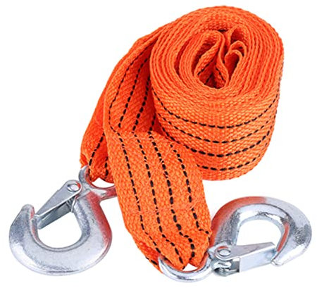 4 Meter Last 3 Tonnen Autoanhänger Abschleppseil Gurt Abschleppkabel mit Haken Notfallfahrzeug Werkzeug Abschleppseil Abschleppseil Abschleppkabel für