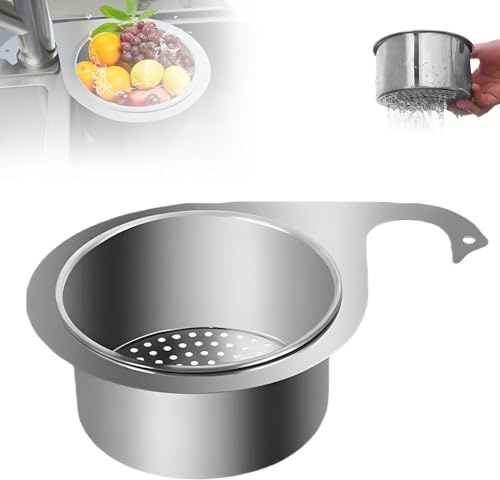 Stainless Steel Swan Sink Strainer, Kitchen Sink Drain Basket, Faucet Hanging Filter, Kitchen Corner Sink Strainer for Fruit Vegetable (1pc)