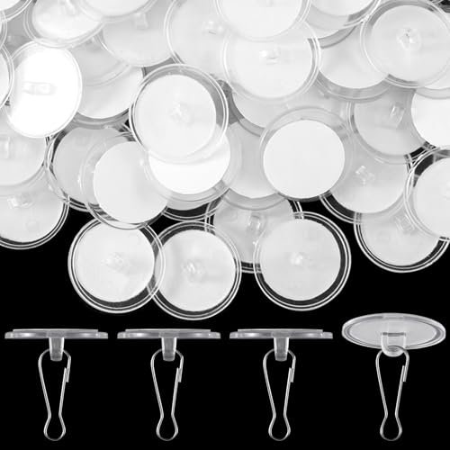 Mxxipp Confezione da 30 ganci autoadesivi da soffitto per appendere, adesivi senza danni, trasparenti, con gancio in metallo, ganci rimovibili da parete per matrimoni, compleanni, Halloween,