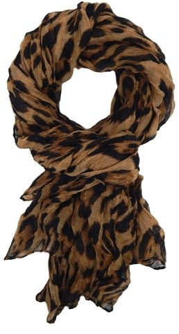 Ella Jonte leichter Schal Leopard beige grau oder braun Animalprint Damenschal