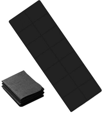 Fitnessmatte, Trainingsmatte, 183 x 61 cm, rutschfest, faltbar, tragbar, doppelseitig, Yoga-Decke, einfach zu verstauen und zu transportieren, wenn Sie zu Hause, im Fitnessstudio oder im Freien