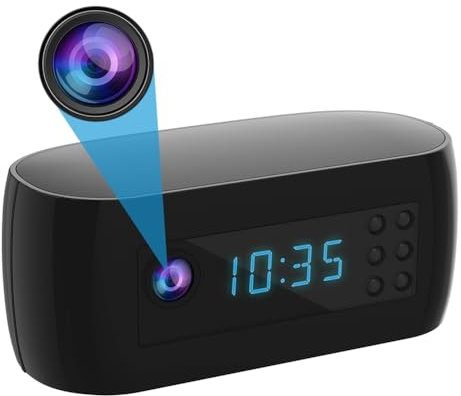Asyduey Mini Telecamera Wi-Fi Orologio Full HD 1080P Controllo Wireless IR Visione Notturna Videocamera Monitor di Sorveglianza Domestica Cam