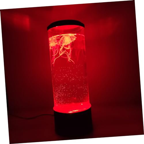 DOITOOL Bunte Led-lampe Mit Farbwechsellicht Nachtlicht Für Zuhause Quallen-simulationslampe Mit Fernbedienung Realistische Modellierung Und Visuelle Effekte
