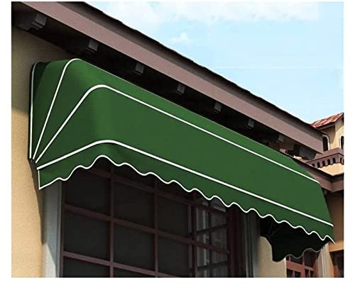 Tenda da sole a scomparsa curva francese per esterni, protezione UV, verde, misura [specificare la dimensione]