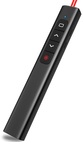 Elegamefy Wireless Presenter, 2-in-1 USB C Presenter mit Laserpointer für Mac Windows Linux Powerpoint Präsentation Fernbedienung