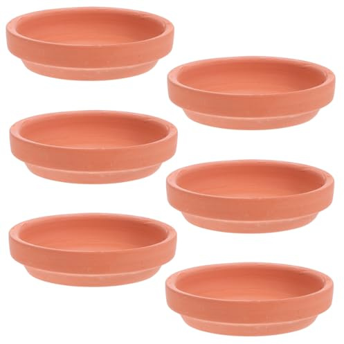 SEWOART Sottovaso in Terracotta Rotondo per Piante da Interno Vassoio Antigoccia per Giardinaggio Casa E Ufficio Vaschetta Raccogli-Goccia Elegante E Pratica