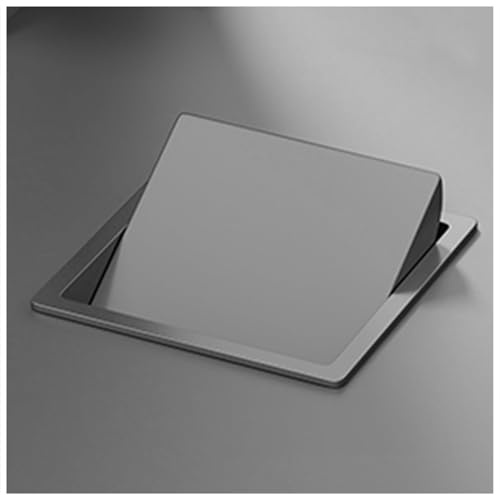 Cubo de basura deslizante integrado para armario, cubo de basura oculto para techo, cubo de basura de cocina con tapa oscilante, diseño que ahorra espacio (tamaño: tapa + papelera, color: gris)