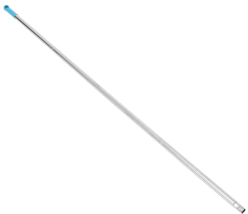 SOLUSTRE Broom Stick Replacement Pole 137cm Metal Broom Handle Extension with Grip for Floor and Bathroom Cleaning Mop Handle Replacement Random Color