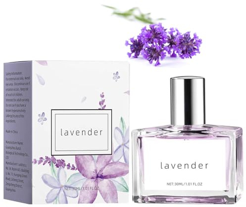 Lavendel parfym och kroppsspray långvarig lavendeldoft för kvinnor, lugnande lavendelspray för kropp och kudde, avslappnande doft för natt och vardag, känslomässig reglering (1 st)