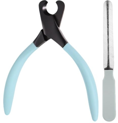 Professional Pet Nail Clippers & Nail File - Stainless Steel Dog & Cat Nail Trimmer with Safety Guard, Heavy Duty Claw Cutter for Small, Medium, Large Dogs, Cats, Rabbits, Parrots, Guinea Pigs