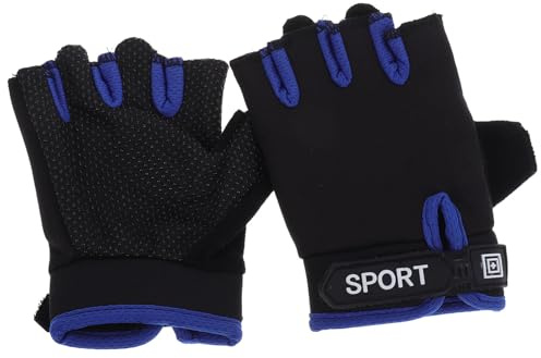 OSALADI Guantes de Ciclismo Niñas sin Dedos, Antideslizantes y Transpirables de Nylon para Entrenamiento y Patinaje Deportivo