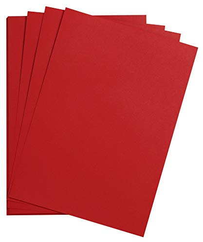 Clairefontaine 975256C Packung mit 25 Bastelkartons Maya, 185g, DIN A4, 21 x 29,7cm, 1 Pack, rot