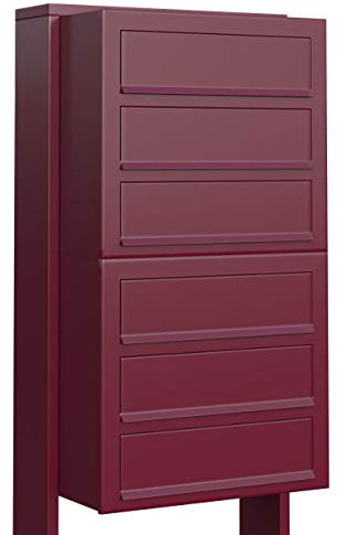 Cassetta delle lettere, Cassetta della posta design Cube For Six Rosso – bravios