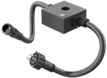 ledscom.de Twilight Sensor for Outdoor, IP44 Plug-in System NEMO, Black, Brightness Sensor, Day/Night Switch