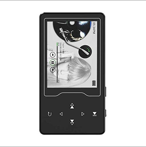 Metal Mp4 Player 2.4 pulgadas HD pantalla a color grande reproducción reproductor de vídeo Radio Fm E-Book Music Player mp3 mp5 (16G, negro)