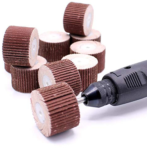 10 Stück Schleiffächer Fächerschleifer 22x16mm Körnung 180 für Dremel Proxxon Schleifer Zubehör Multifunktionswerkzeug