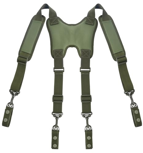 MELOTOUGH Tactical Harness Tactical Suspenders 1.5 inch Police Suspenders for Duty Belt (Army Green)