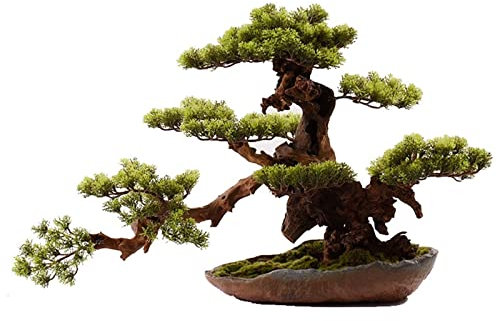 Konstgjorda bonsaiträd Konstgjord bonsai-träd inomhus falskt växtträd, konstgjord bonsai-dekoration Faux krukväxter med vintage keramisk plantering Inredning för hemmakontor