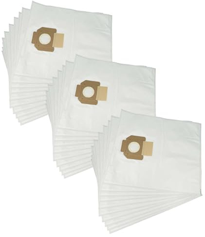 vhbw 30x Staubsaugerbeutel kompatibel mit Nilfisk Alto Attix 30 | Attix 30-01, Attix 30-01 PC, Attix 30-11 PC Staubsauger - Mikrovlies, Weiß