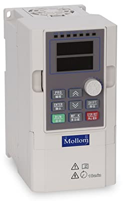 MOLLOM VFD 4KW 220V Variador de Frecuencia Inversor | 5HP 17A,Entrada Monofásica o Trifásica,Salida Trifásica 220V,0-3000 Hz para Control de Velocidad Motor Husillo CNC