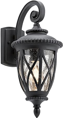 Außenwandleuchte Schwarz E27 IP44 Rustikal Gartenlaterne Wandlampe Antik Hauseingang Terrasse