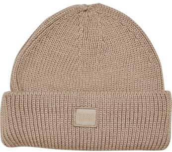 Urban Classics Unisex stickad ullmössa, unionbeige, one size