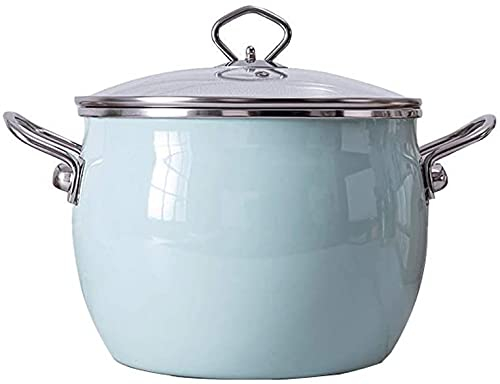 AMDSS Faitout profond émaillé en céramique avec revêtement anti-adhésif pour cuisinière/four/lave-vaisselle Vert