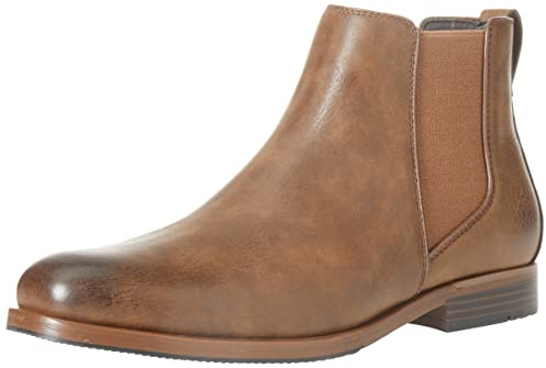 Amazon Essentials Men's Chelsea Boot, Chestnut Brown, 8.5