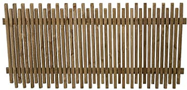 Forest Garden 6ft x 3ft (1.83m x 0.9m) Pressure Treated Contemporary Picket Fence Panel - Pack of 5