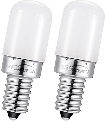 Ruiandsion E12 LED Bulb AC 100-250V 2W Equivalent to 20-25W Warm White Screw Candelabra Base LED Bulb for Ceiling Fan Chandelier Salt Light (Pack of 2)
