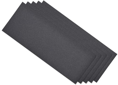 CoCud Wet Dry Sanding Sheets, 9 Inch x 3.6 Inch 320 Grit Sandpaper Sheets Silicon Carbide - Applications: for Furniture, Hobbies and Home Improvement, Drywall, Wood, Metal, 5 Pieces