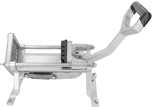 DAUZ Coupe-Frites, Coupe-Pommes de Terre Professionnel en Alliage d'aluminium et Acier Inoxydable Fermement fixé pour Les Carottes (6MM)