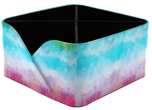 VAPOKF Bunter Regenbogen-Hintergrund, Schreibtisch-Organizer mit 4 Fächern, Stifthalter, Stiftehalter, Aufbewahrungsbehälter für Schreibtisch, Schreibtisch-Aufbewahrung, Schreibwaren für Zuhause und