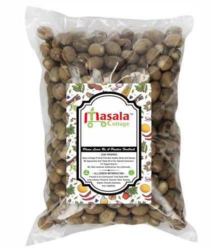Whole Nutmeg | Jaiphal | Jaifal | Jatiphal by Masala Cottage® 25g-1.9kg (25, Grams)