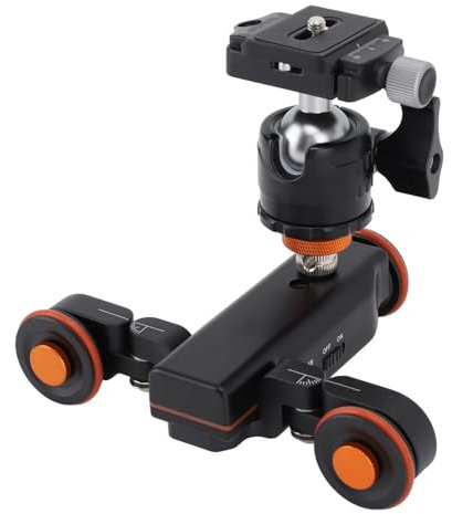 Hapivida Kit Carrello per Fotocamera Motorizzato, Carrello per Videocamera Wireless con Testa a Sfera Telecomandata Regolabile a 360° per Fotocamere Smartphone Videocamera